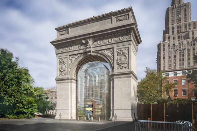 Renderings of the Washington Square Park fence